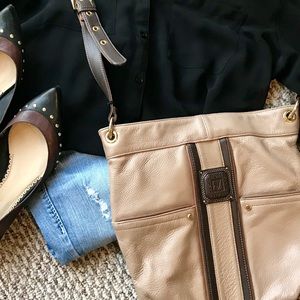 Stone Mountain leather crossbody purse